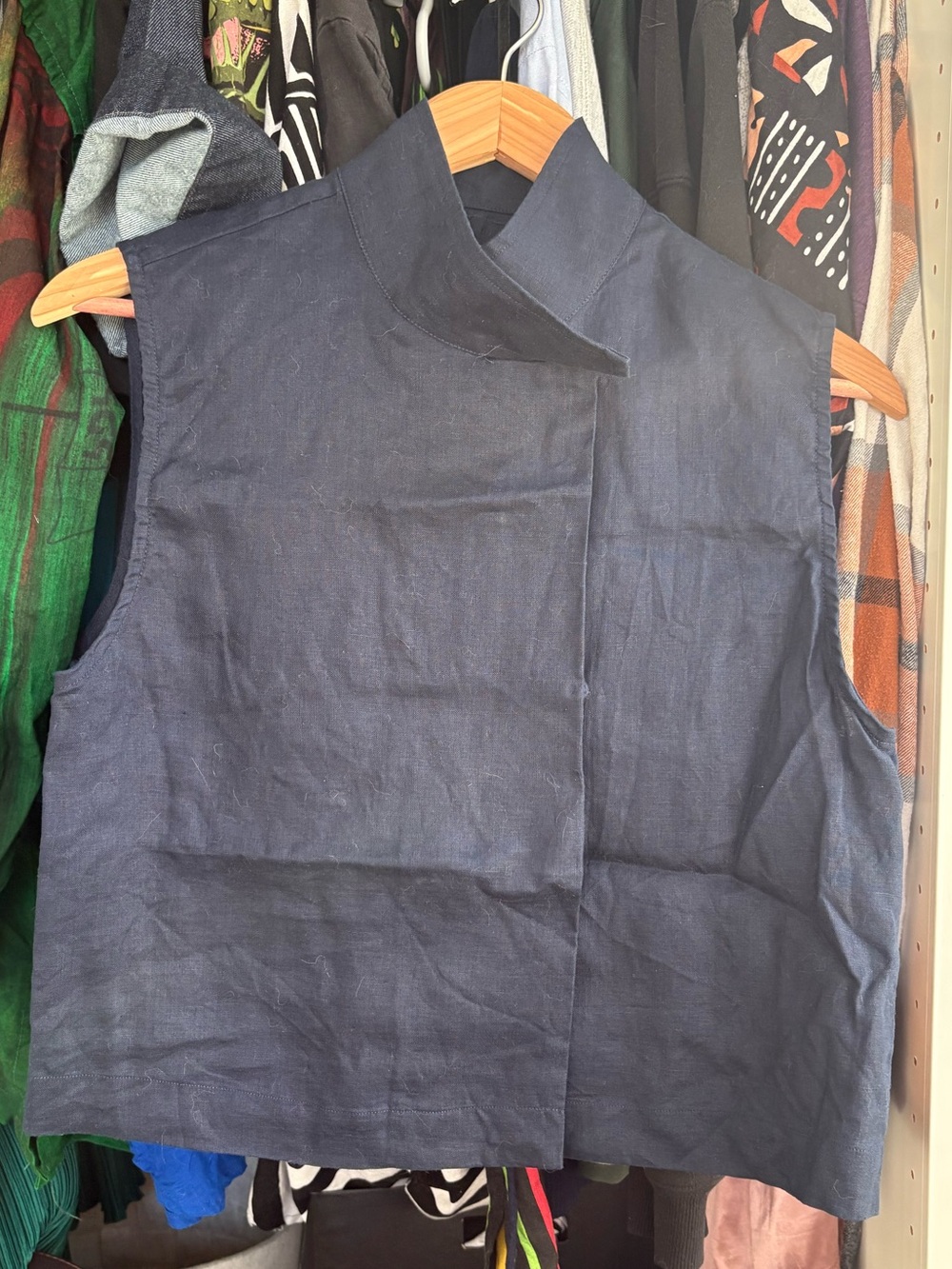 Lunya Lahgo linen top in navy